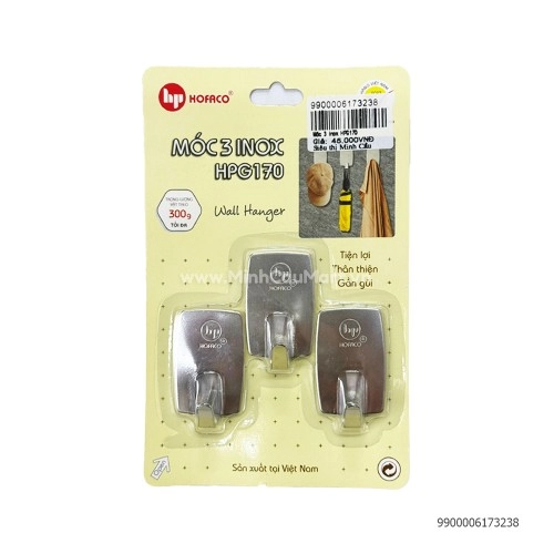 Móc 3 inox HPG170 Móc 3 inox HPG170