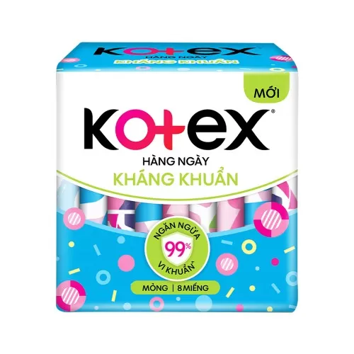 Băng vệ sinh Kotex hằng ngày tự nhiên 8miếng  Băng vệ sinh Kotex hằng ngày tự nhiên 8miếng