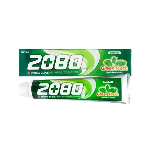 Kem đánh răng 2080 bạc hà + trà xanh 120g  Kem đánh răng 2080 bạc hà + trà xanh 120g