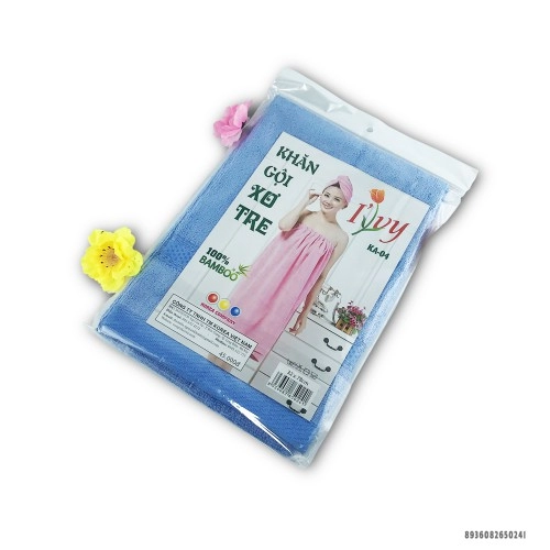 Khăn Gội Sợi Tre Korea 32x78 xanh dương Khăn Gội Sợi Tre Korea 32x78 xanh dương