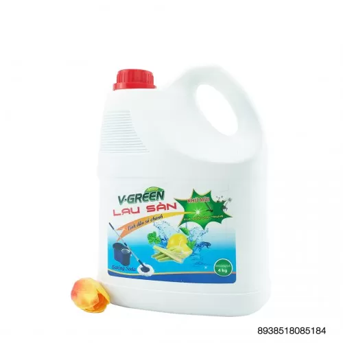Nước Lau Sàn V-GREEN Tinh Dầu Sả Chanh 4kg