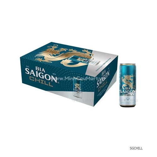 Bia lon Sài Gòn chill 330ml*24 Bia lon Sài Gòn chill 330ml*24