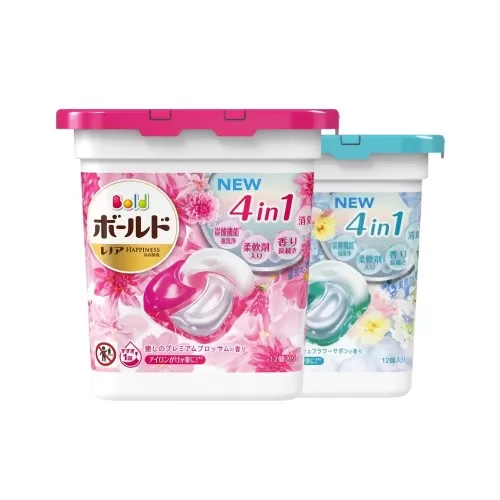Viên Giặt Nhật Bản Hương Hoa Tươi Mát Hồng - Xanh 12viên