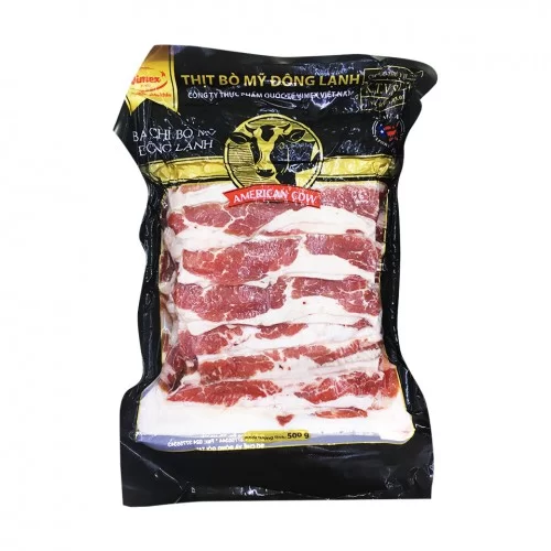 Thịt ba chỉ bò Mỹ cắt lát 500g 