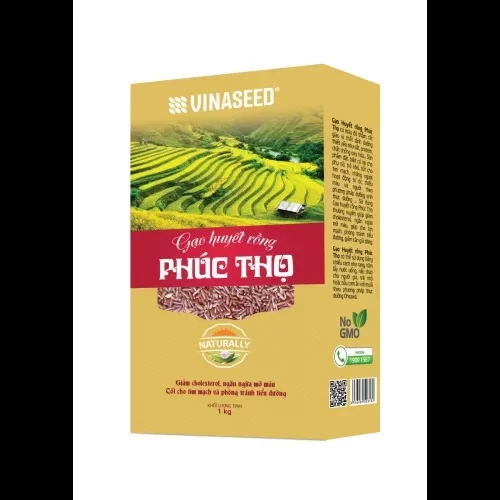 Gạo Huyết Rồng Phúc Thọ 1Kg Hộp Vàng