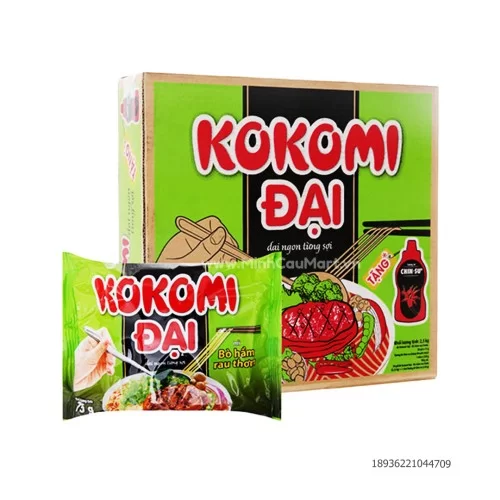 Mì Tôm kokomi đại bò hầm rau thơm 75Gr 30g/thung                                                                                                                                                                                                          