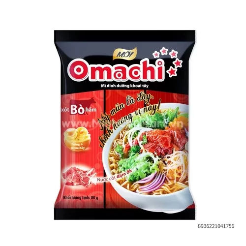 Mì dinh dưỡng Omachi xốt bò hầm 80g