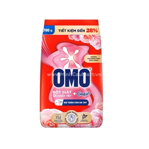 OMO bột giặt comfor hoa hồng pháp ngọt ngào 700g