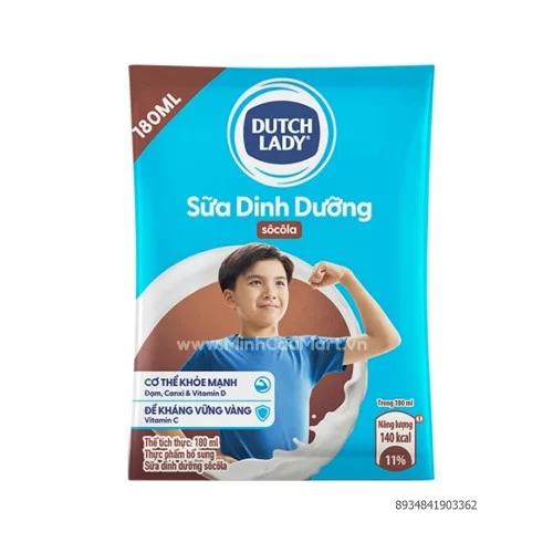 Sữa bịch Cô gái hà lan FINO socola 180ml                                                                                                                                                                                                                  