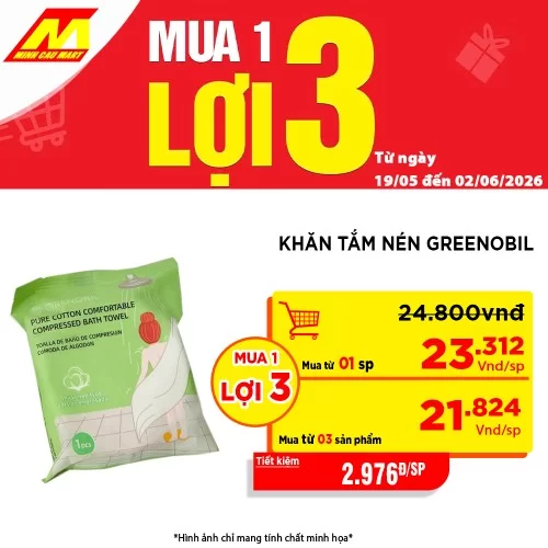 Khăn tắm nén Greenobil