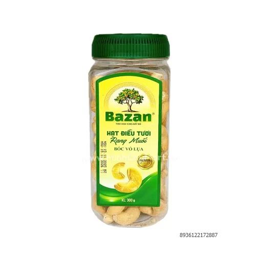 Hạt điều rang muối bóc vỏ Bazan hộp 300g                                                                                                                                                                                                                  