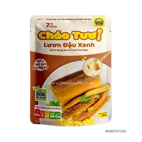 Cháo Tươi Cây Thị Lươn Đậu Xanh Gói 240G