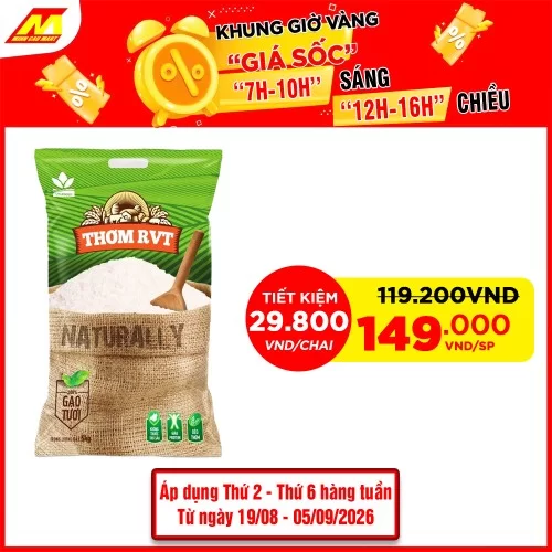 Gạo Thơm RVT 5Kg