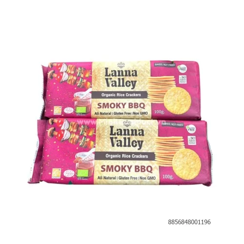 Lanna Valley Bánh gạo vị BBQ xông khói 100g                                                                                                                                                                                                               