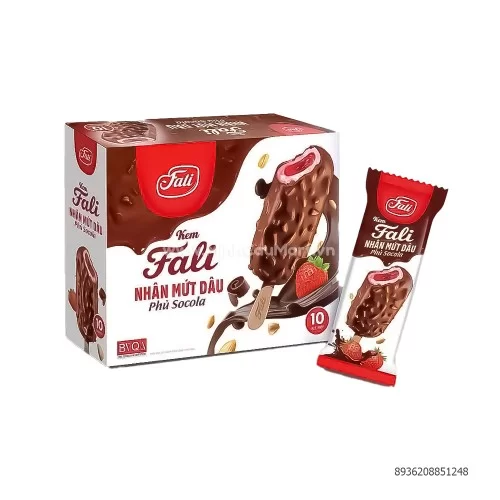 Kem Fali nhân mứt dâu phủ Socola                                                                                                                                                                                                                          