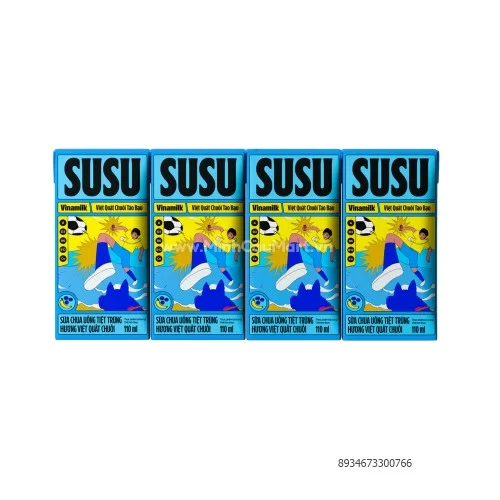 Sữa uống tiệt trùng hương việt quất chuối VNM Susu 110ml
