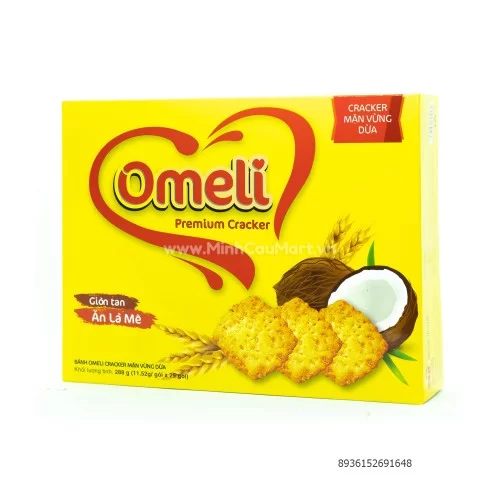 Omeli cracker mặn vừng dừa 288g                                                                                                                                                                                                                           