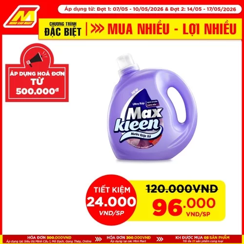 Nước giặt Maxkleen huyền diệu can 3.1kg