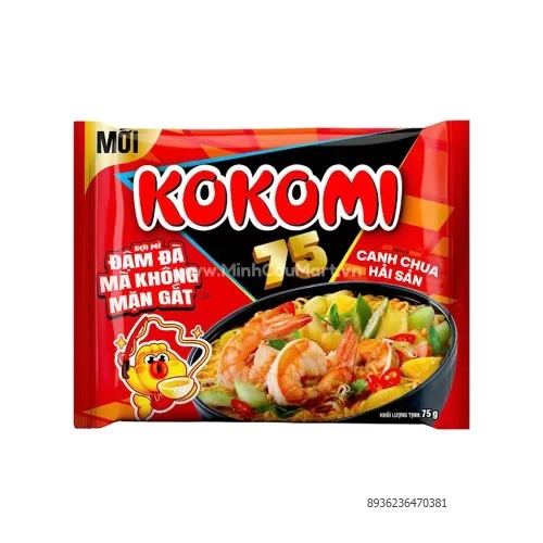Mì Kokomi vị canh chua hải sản 75g                                                                                                                                                                                                                        