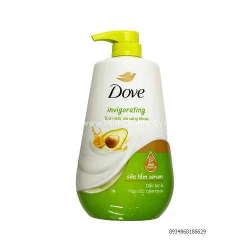 Sữa tắm Dove Serum Dầu bơ & Hoa cúc Calendula Tươi mát 500g