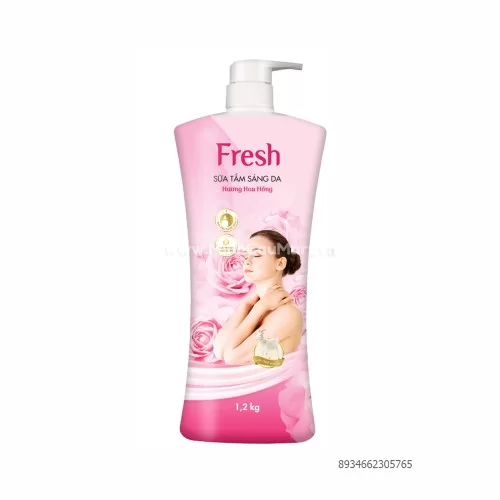 Sữa Tắm Sáng Da FRESH Hương Hoa Hồng Chai 1.2kg