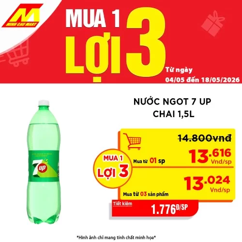 Nước Ngọt 7up Chai 1.5L
