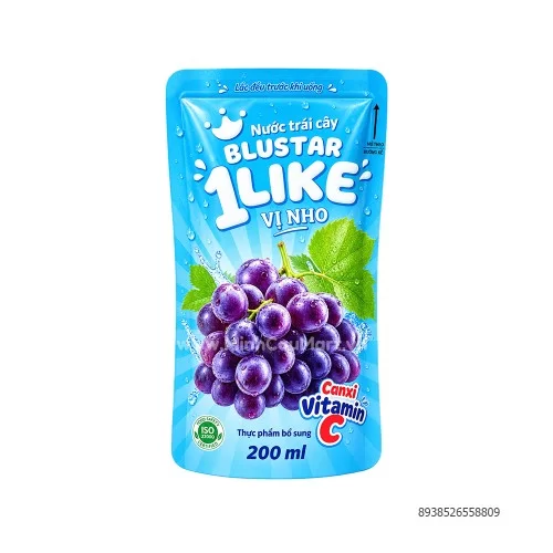 Nước nho Bluestar 1Like 200ml                                                                                                                                                                                                                             