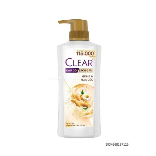 Clear dầu gội gừng và hoa cúc 350g                                                                                                                                                                                                                        