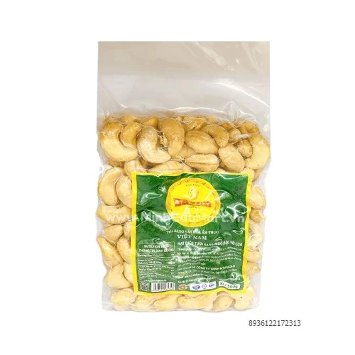 Hạt điều rang muối vỏ lụa HCK gói 500g                                                                                                                                                                                                                    