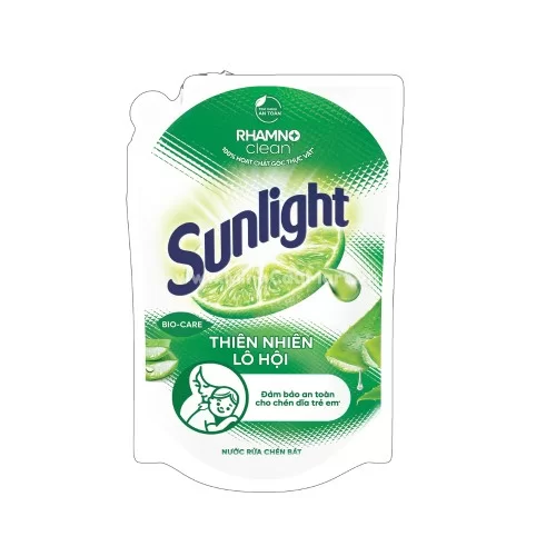 Sunlight nước rửa chén Lô hội túi 2kg