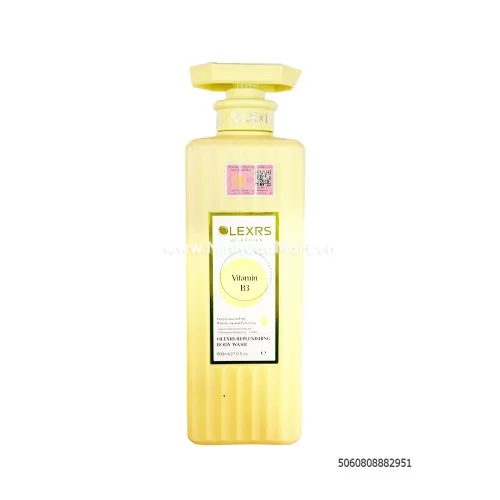 Sữa tắm dưỡng trắng da cao cấp OLEXRS Body Wash 800ml Vàng Vitamin B3
