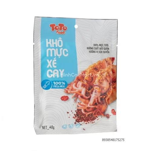 Khô mực xé cay Toto Food 40g