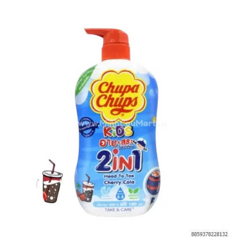  Sữa tắm gội Take & Care Chupa Chups 2in1 cherry cola 600ml          