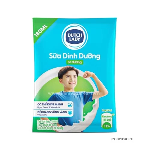 Sữa bịch CÔ gái Hà Lan Dutch Lady có đường 180ml