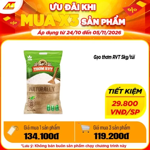 Gạo Thơm RVT 5Kg