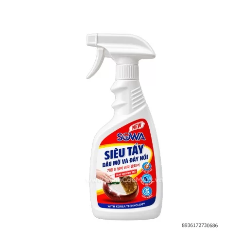Siêu tẩy dầu mỡ và đáy nồi Sowa 500ml                                                                                                                                                                                                                     