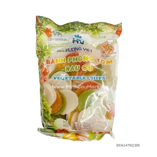 Bánh phồng tôm rau củ Hương Việt 180g 
