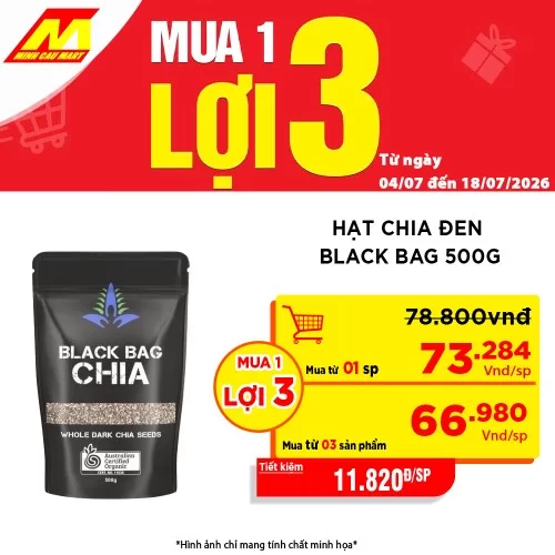 Hạt chia đen 500g                                                                                                                                                                                                                                         