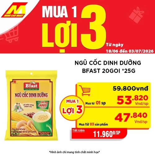 Ngũ Cốc Dinh Dưỡng Bfast 20Gói *25g