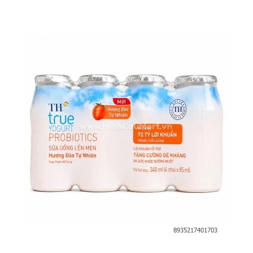 SCU hương đào TH True yogurt 85ml x4h                                                                                                                                                                                                                     