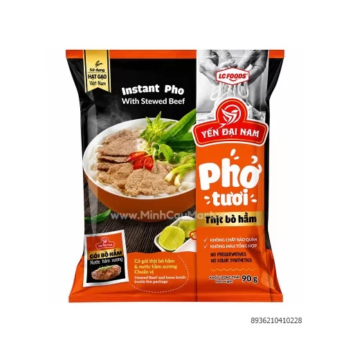 Phở tươi thịt bò hầm ĐN 90g                                                                                                                                                                                                                               