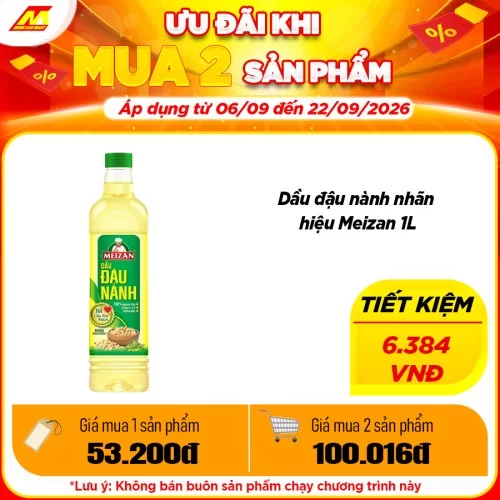 Dầu Đậu Nành Meizan Chai 1 Lít