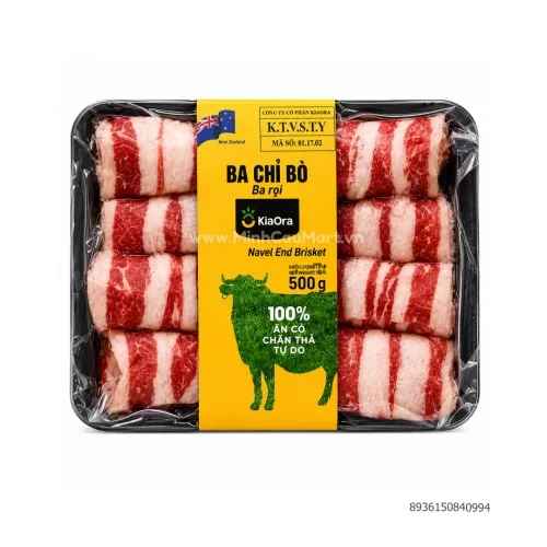 Ba chỉ bò Mỹ Kiaora 500g                                                                                                                                                                                                                                  