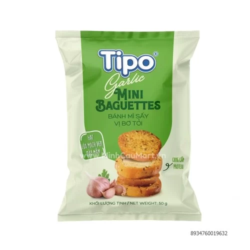 Bánh mì nướng bơ tỏi Tipo 50g                                                                                                                                                                                                                             
