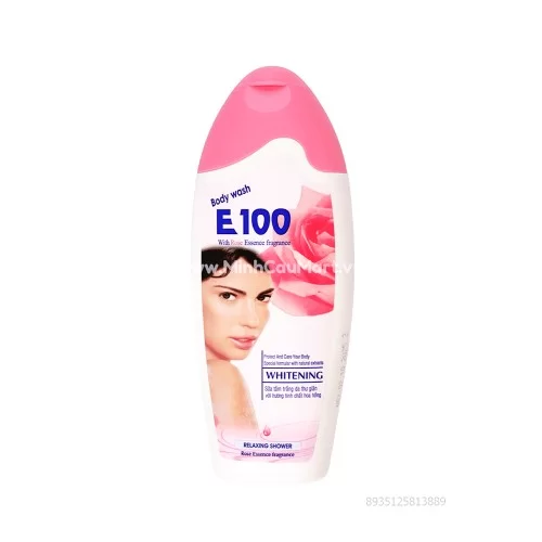 Sữa Tắm Trắng Body Wash E100 Hương Hoa Hồng 200ml