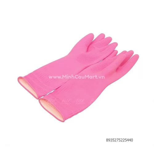 Găng tay cao su Souji - Size S (GTCSM7) - Hồng sen (Song ngữ)                     