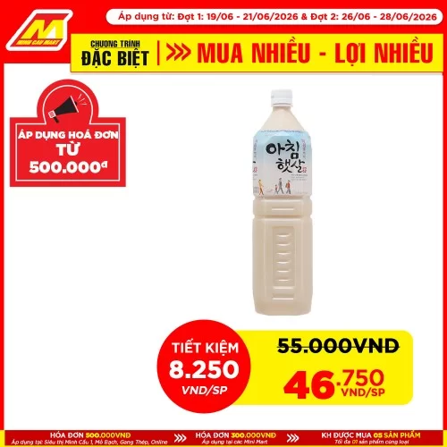 Nước Gạo Buổi Sáng Hàn Quốc 1.5L