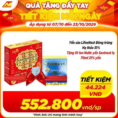 Yến sào LifesNest Đông trùng Hạ thảo 51%