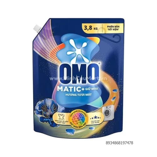 Omo nước giặt cửa trước giữ màu 3.8 kg                                                                                                                                                                                                                    