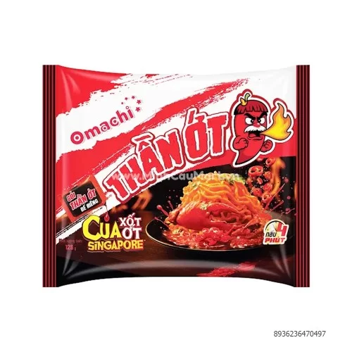 Mì Omachi Thần Ớt Hương Vị Cua Xốt Ớt Singapore 126g/ Gói